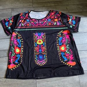 NEW Bright Colorful Top. Made in China. Size 6XL (more like 4XL) NWOT
